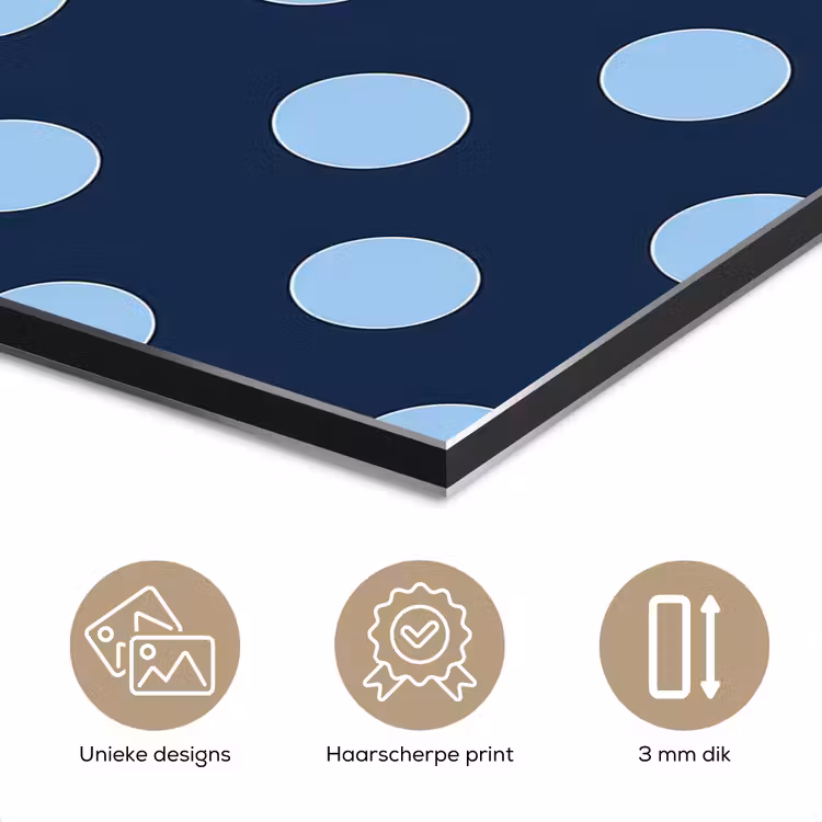 Klassiek - Dots - Blauw aluminium wit klein 46 -closeup_NL