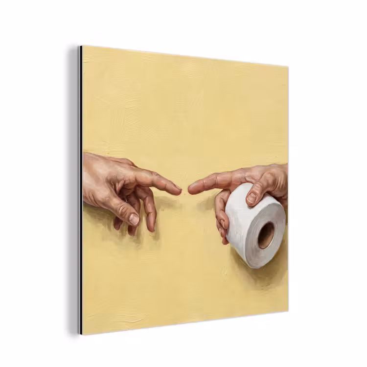 Klassiek - Kunst - Humor aluminium wit klein -3d