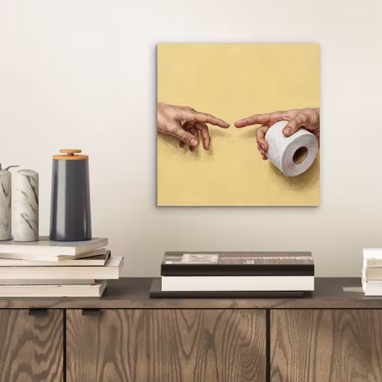 Klassiek - Kunst - Humor aluminium wit klein -sfeer1