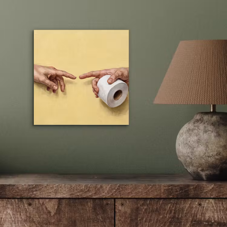 Klassiek - Kunst - Humor aluminium wit klein -sfeer2