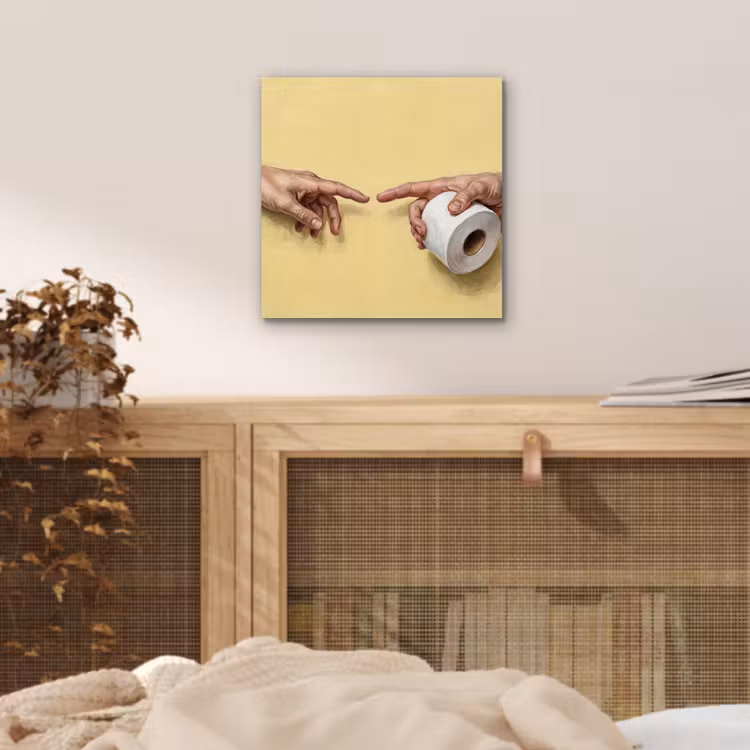 Klassiek - Kunst - Humor aluminium wit klein -sfeer3