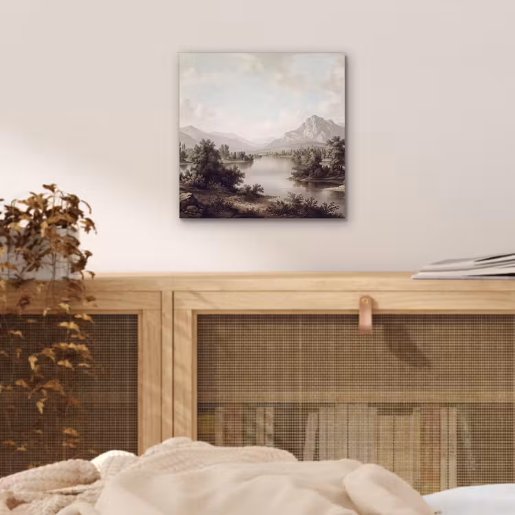 Klassiek - Landschap - Sereen aluminium wit klein -sfeer3