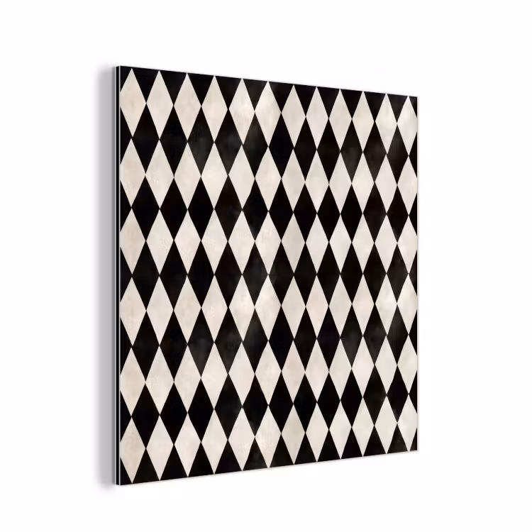 Klassiek - Patroon - Zwart aluminium wit klein 46 -3d
