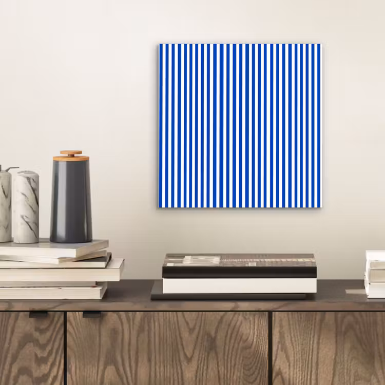 Klassiek - Strepen - Blauw aluminium wit klein 46 -sfeer1