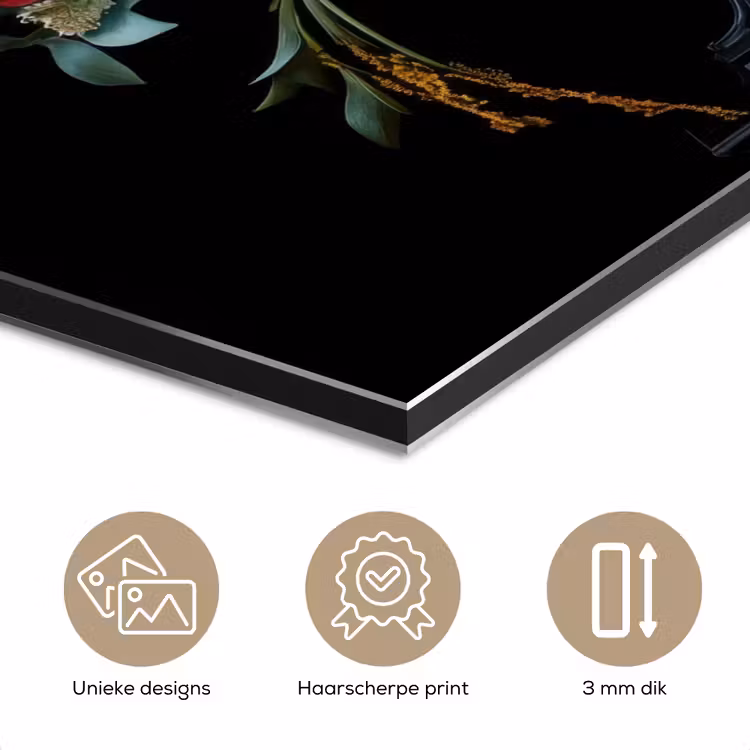Klassiek - Vaas - Boeket - Bloemen aluminium wit klein -closeup_NL