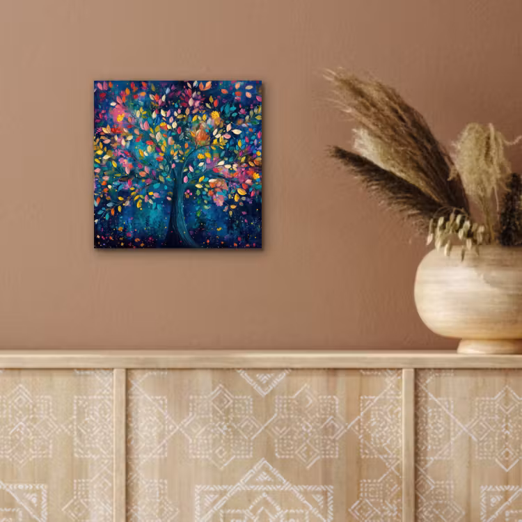 Kleurrijk - Boom - Magisch - Abstract aluminium wit klein -sfeer4