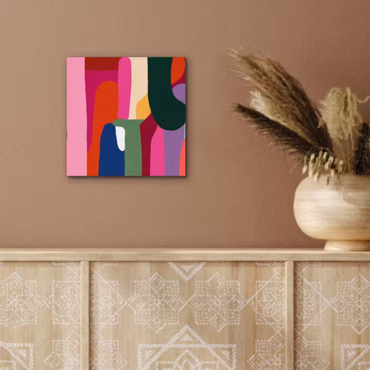 Kleurvakken - Recht - Rond - Abstract aluminium wit klein -sfeer4