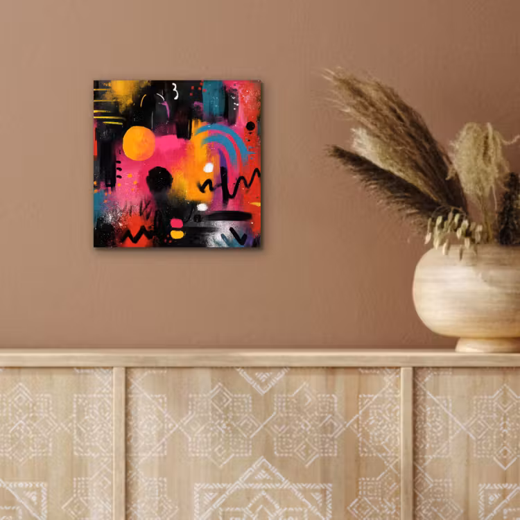 Kleurvlakken - Vormen - Kleurrijk - Abstract aluminium wit klein -sfeer4