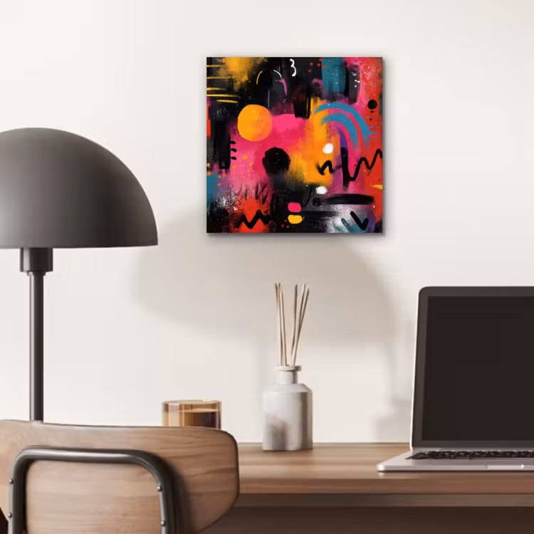 Kleurvlakken - Vormen - Kleurrijk - Abstract aluminium wit klein -sfeer5