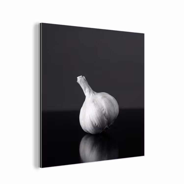 Knoflook - Zwart - Wit aluminium wit klein -3d
