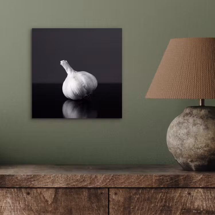 Knoflook - Zwart - Wit aluminium wit klein -sfeer2