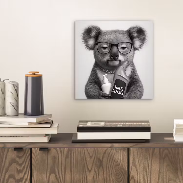 Koala - Bril - Toilet aluminium wit klein -sfeer1
