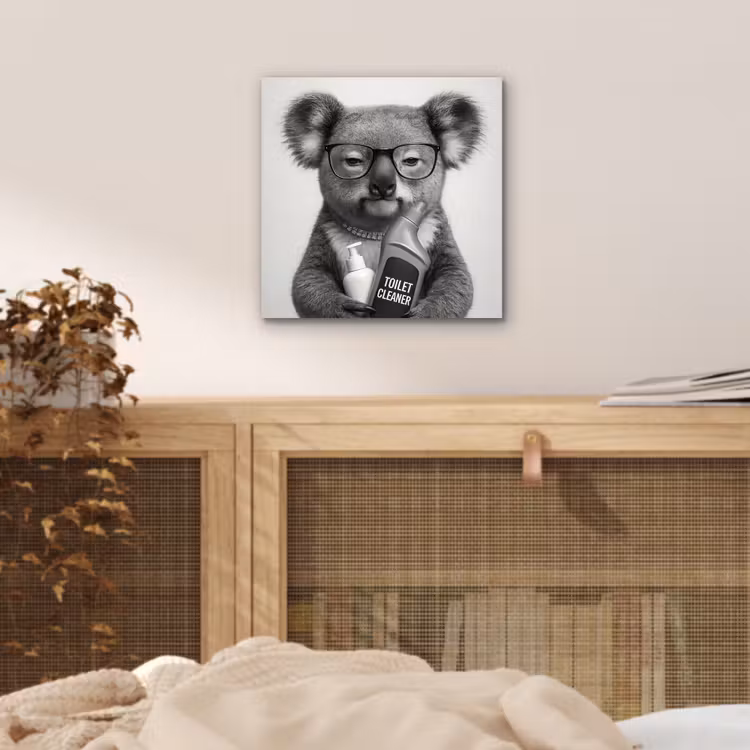 Koala - Bril - Toilet aluminium wit klein -sfeer3