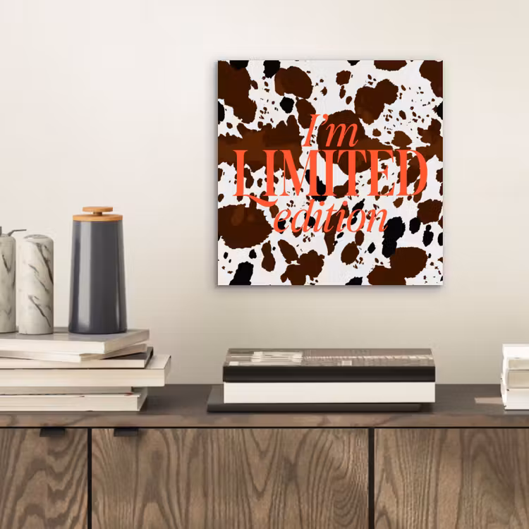 Koeienprint - Limited edition - Rood aluminium wit klein -sfeer1