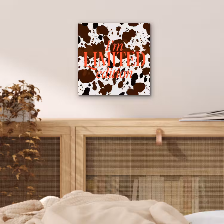 Koeienprint - Limited edition - Rood aluminium wit klein -sfeer3
