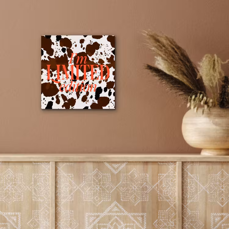 Koeienprint - Limited edition - Rood aluminium wit klein -sfeer4
