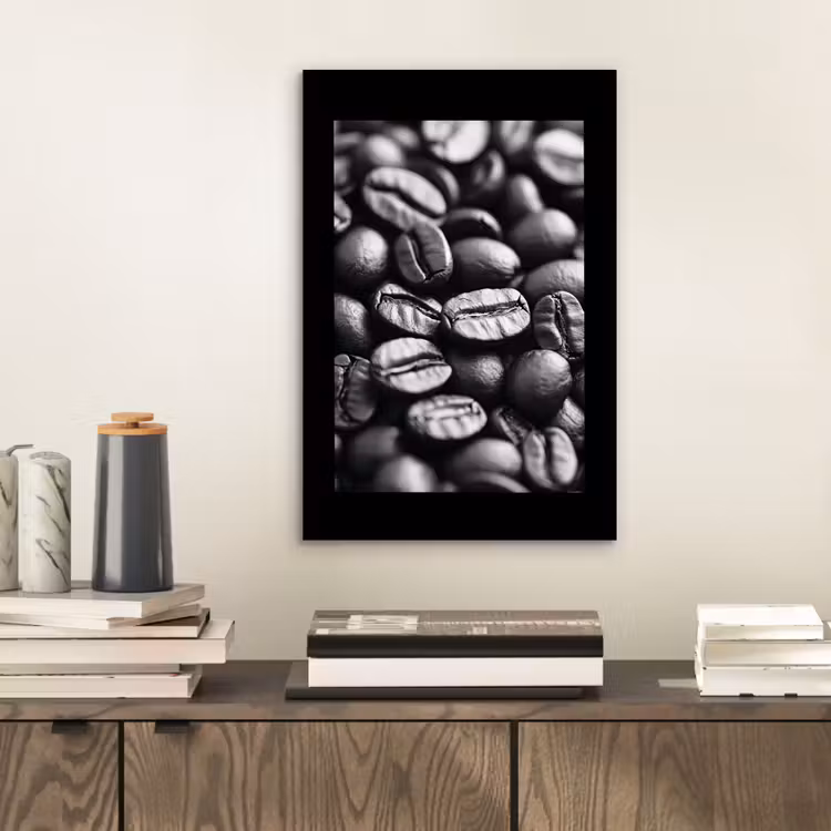 Koffiebonen - Zwart - Vintage aluminium wit klein -sfeer1