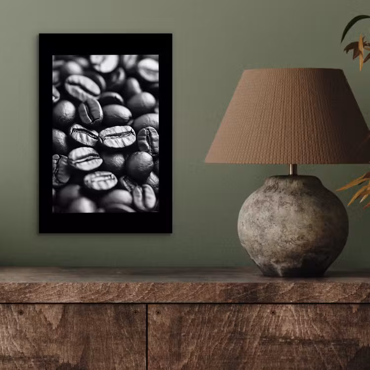 Koffiebonen - Zwart - Vintage aluminium wit klein -sfeer2