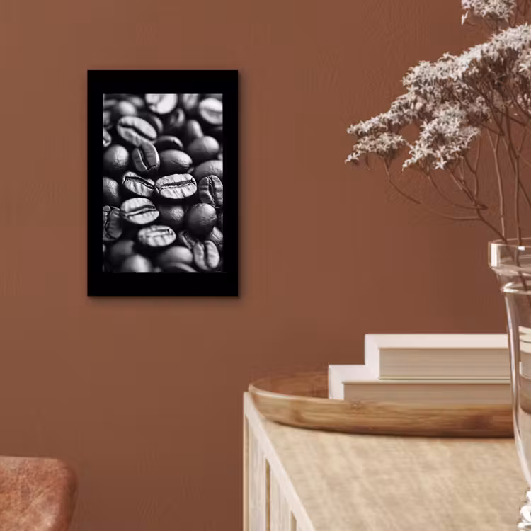 Koffiebonen - Zwart - Vintage aluminium wit klein -sfeer4