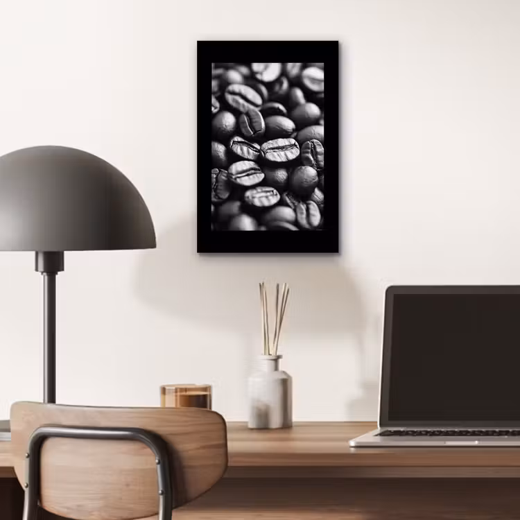 Koffiebonen - Zwart - Vintage aluminium wit klein -sfeer5