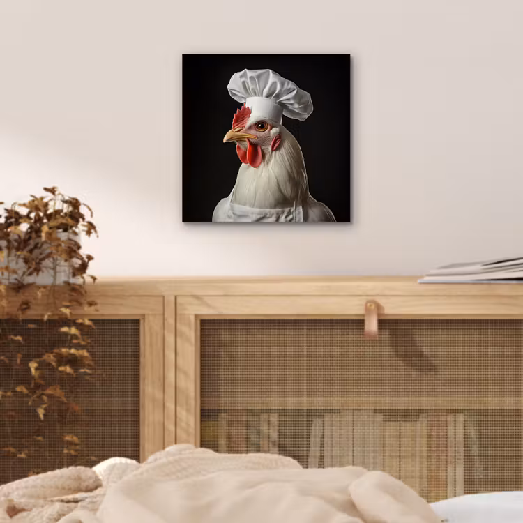 Kok - Rood - Kip aluminium wit klein -sfeer3