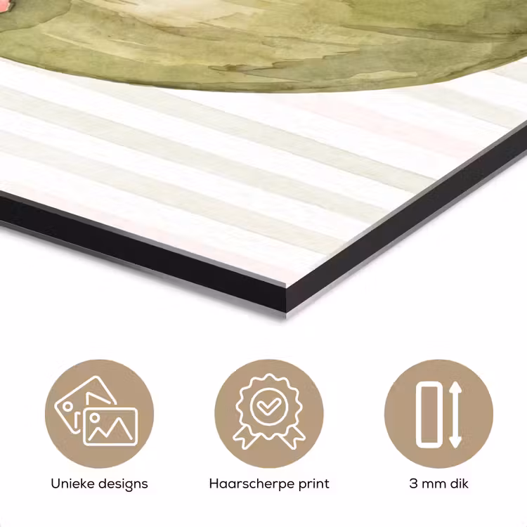 Kokosnoot - Drank - Tropisch - Illustratie - Zomer aluminium wit klein -closeup_NL