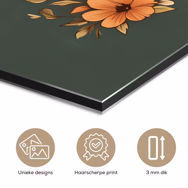 Kop - Bloemen - Groen - Koffie aluminium wit klein -closeup_NL
