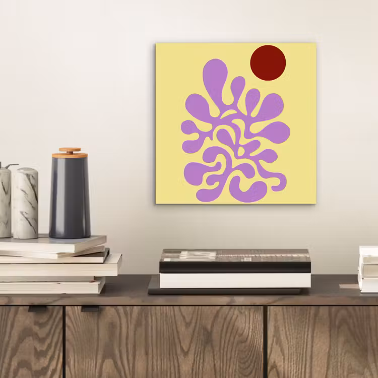 Koraal - Cirkel - Abstract - Geel aluminium wit klein -sfeer1