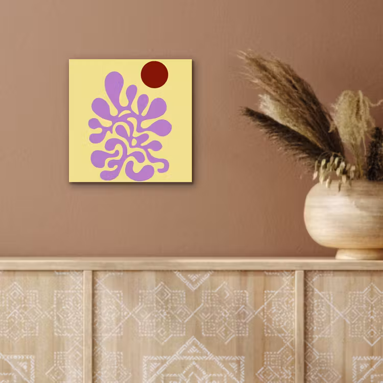 Koraal - Cirkel - Abstract - Geel aluminium wit klein -sfeer4