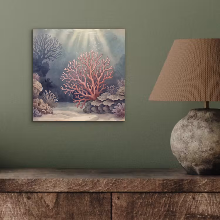 Koraal - Onderwater - Natuur - Roze aluminium wit klein -sfeer2