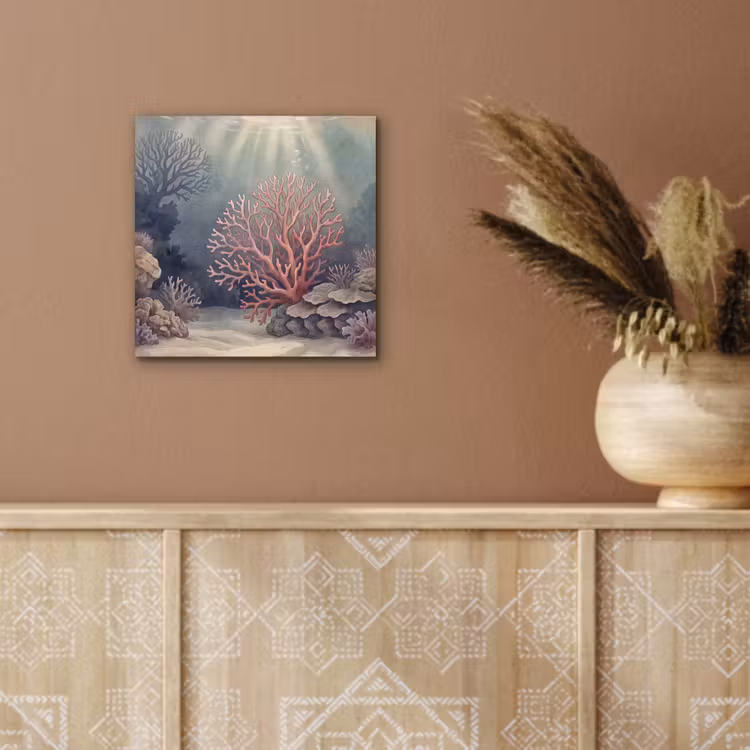 Koraal - Onderwater - Natuur - Roze aluminium wit klein -sfeer4