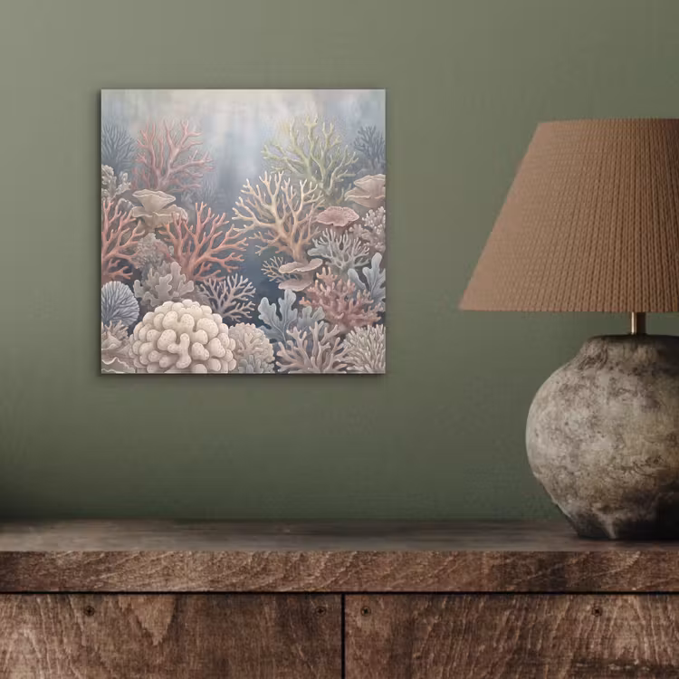 Koraal - Zeeleven - Onderwater - Illustratie - Natuur aluminium wit klein -sfeer2