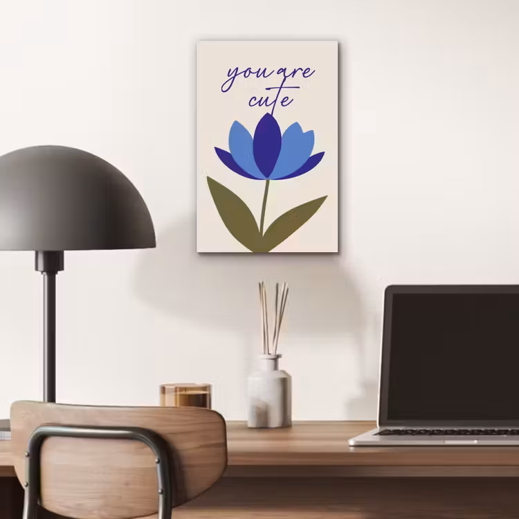 Korenbloem - Valentijn - Bloem - Blauw aluminium wit klein -sfeer5