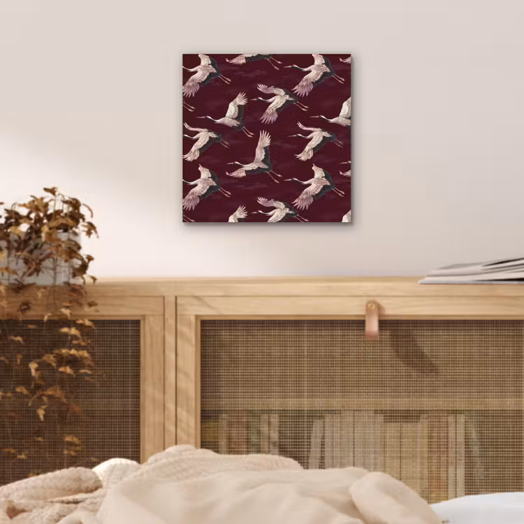 Kraanvogels - Klassiek - Bordeaux aluminium wit klein 46 -sfeer3