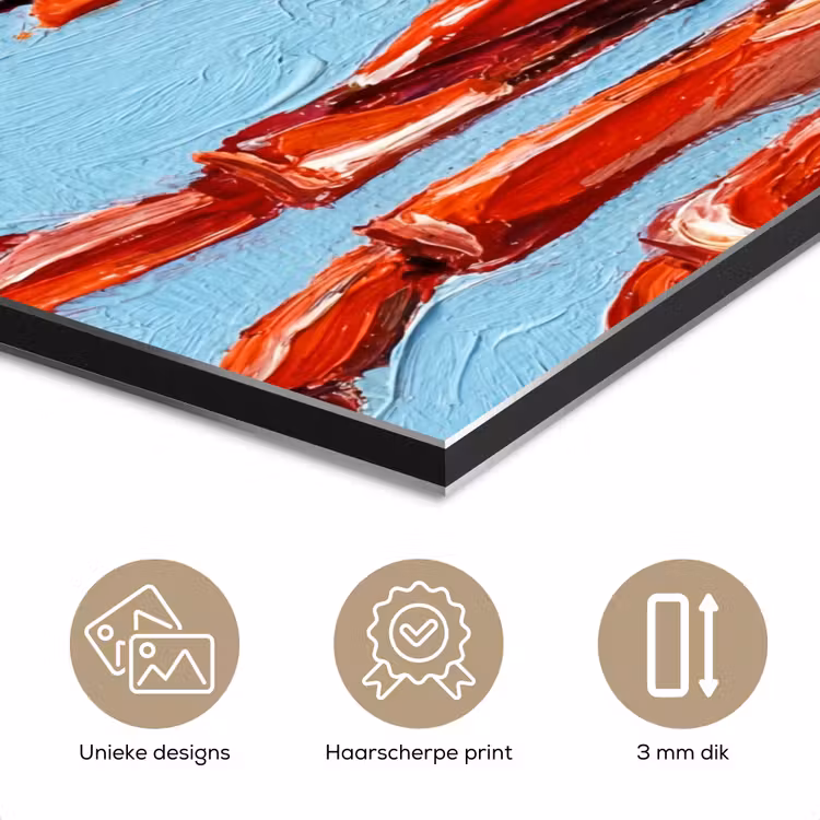 Krab - Zee - Dieren - Abstract - Rood aluminium wit klein -closeup_NL