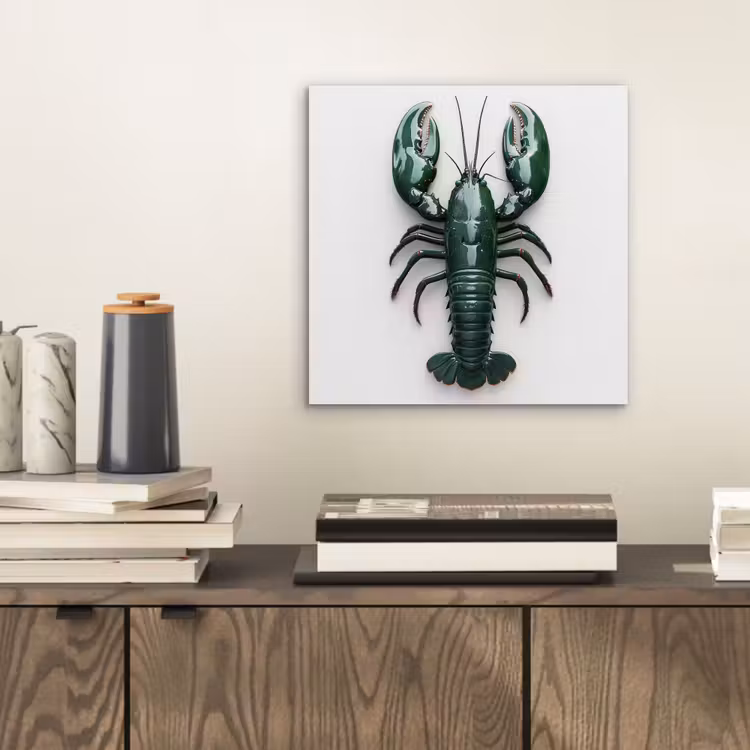 Kreeft - Glossier - Groen - Wit aluminium wit klein -sfeer1