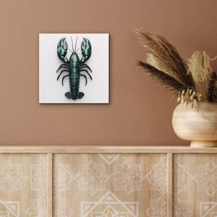 Kreeft - Glossier - Groen - Wit aluminium wit klein -sfeer4