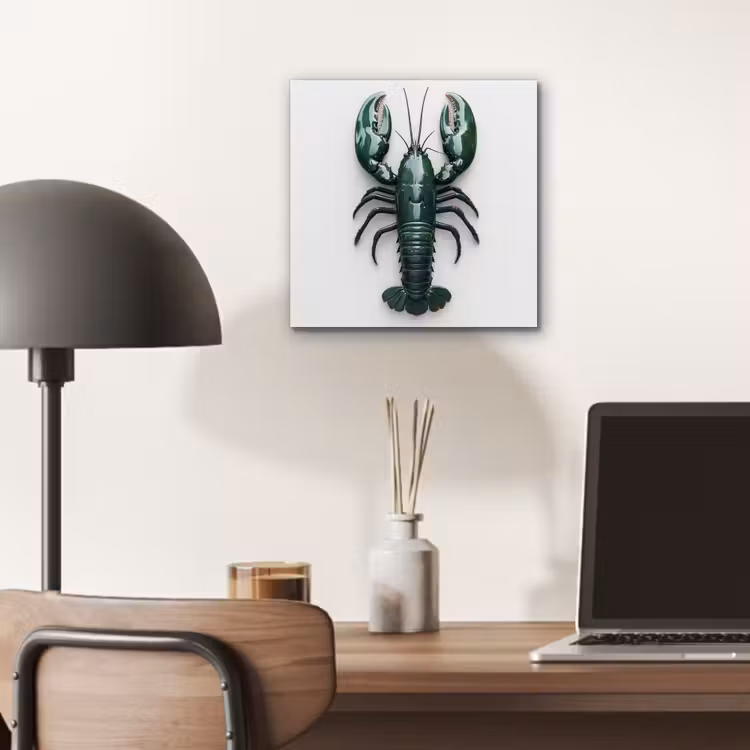 Kreeft - Glossier - Groen - Wit aluminium wit klein -sfeer5