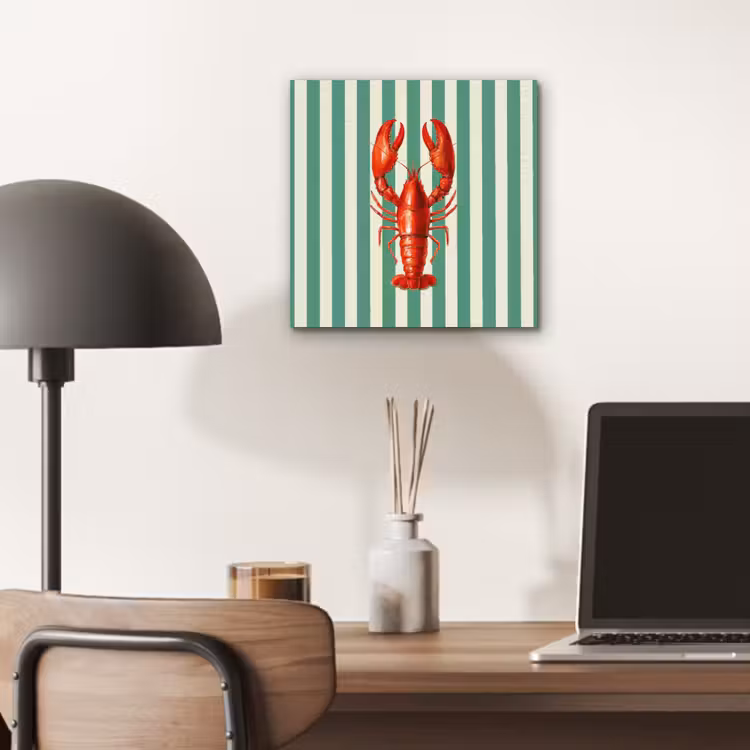 Kreeft - Strepen - Realistisch - Zomers aluminium wit klein -sfeer5