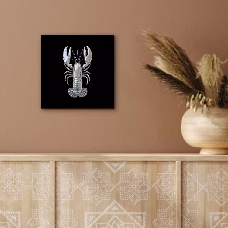 Kreeft - Zilver - Metallic - Luxe aluminium wit klein -sfeer4