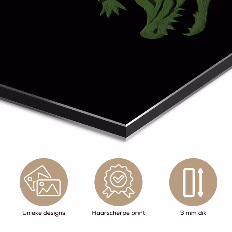Krokodil - Groen - Tijgerachtig - Strepen aluminium wit klein -closeup_NL