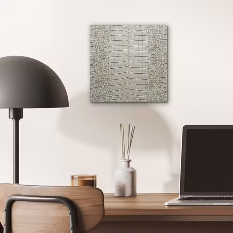 Krokodillenleer - Schubben - Groen aluminium wit klein -sfeer5