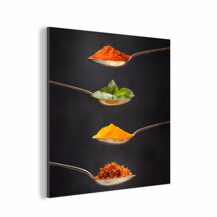 Kruiden - Lepel - Specerijen - Zwart - Italiaans aluminium wit klein -3d