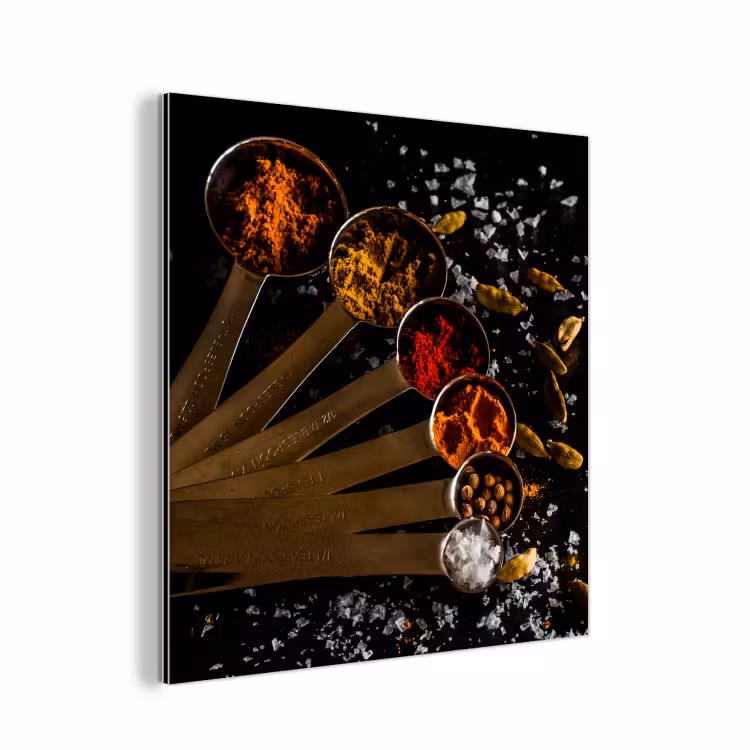 Kruiden - Lepels - Zout - Specerijen - Zwart aluminium wit klein -3d