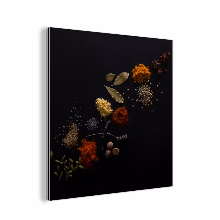 Kruiden - Zwart - Specerijen - Keuken - Koken aluminium wit klein -3d