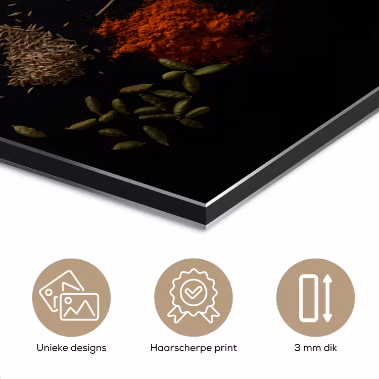 Kruiden - Zwart - Specerijen - Keuken - Koken aluminium wit klein -closeup_NL