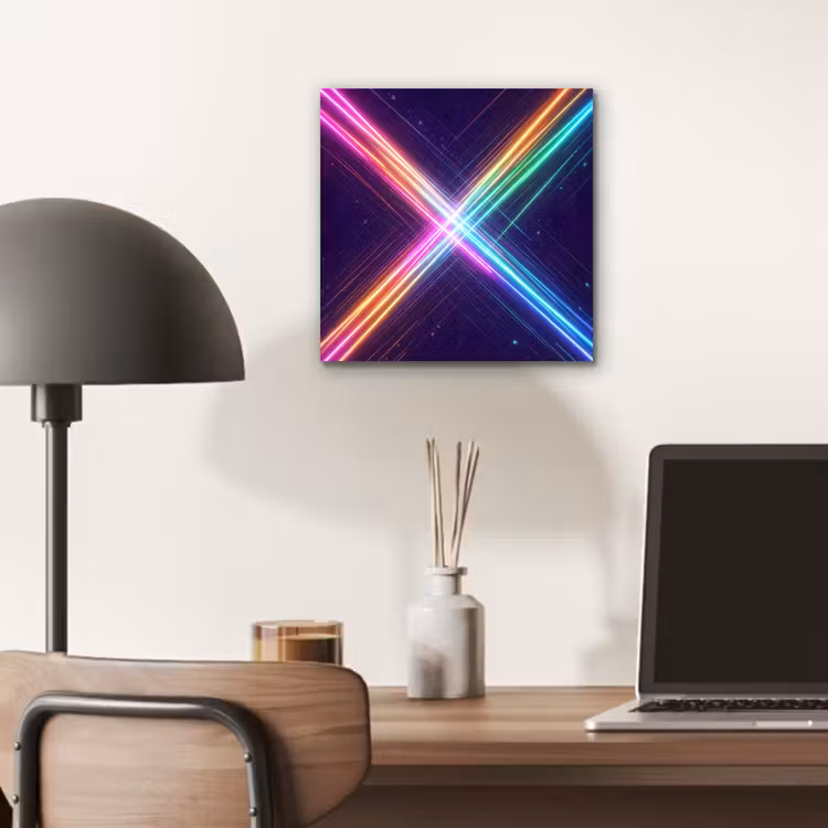 Kruisen - Lasterstralen - Neon aluminium wit klein -sfeer5