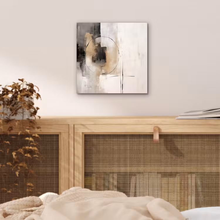 Kunst - Abstract - Grijs - Industrieel aluminium wit klein -sfeer3