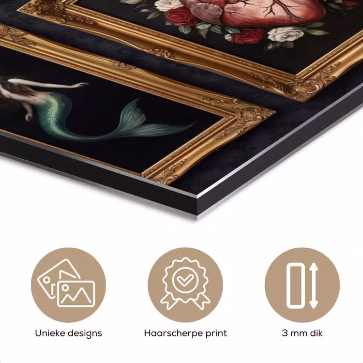 Kunst - Collectie - Vintage - Klassiek - Donker aluminium wit klein -closeup_NL
