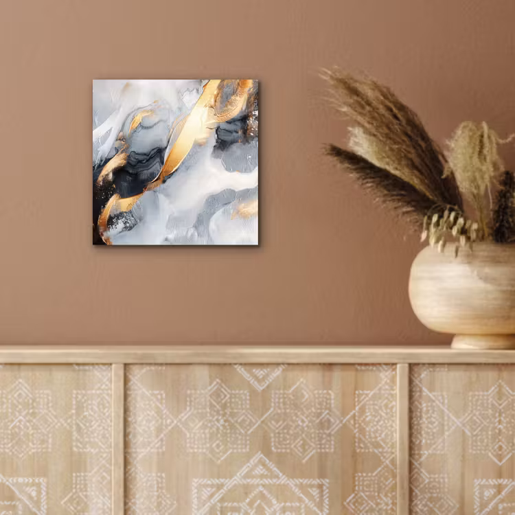 Kunst - Goud - Luxe - Abstract - Modern aluminium wit klein -sfeer4